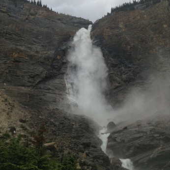 View from the base of Takakkaw Falls. Photography by Freshscribe.